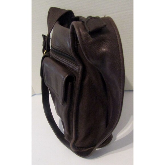 Fossil 1954 Vintage Shoulder Bag Brown Leather Purse Interior Exterior Pockets - Picture 4 of 10